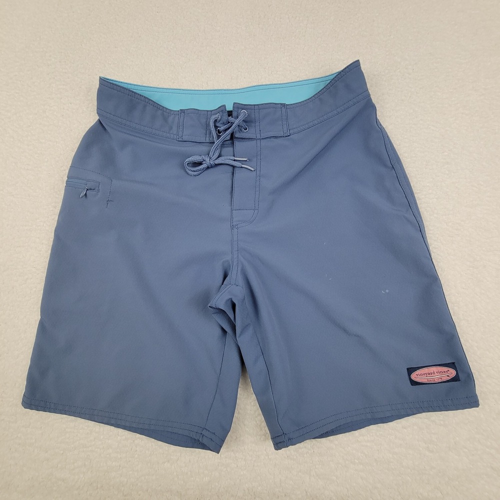 Vineyard‎ Vines Unlined Board Shorts Mens 30 Blue Polyester Swim Trunks 31x8.5